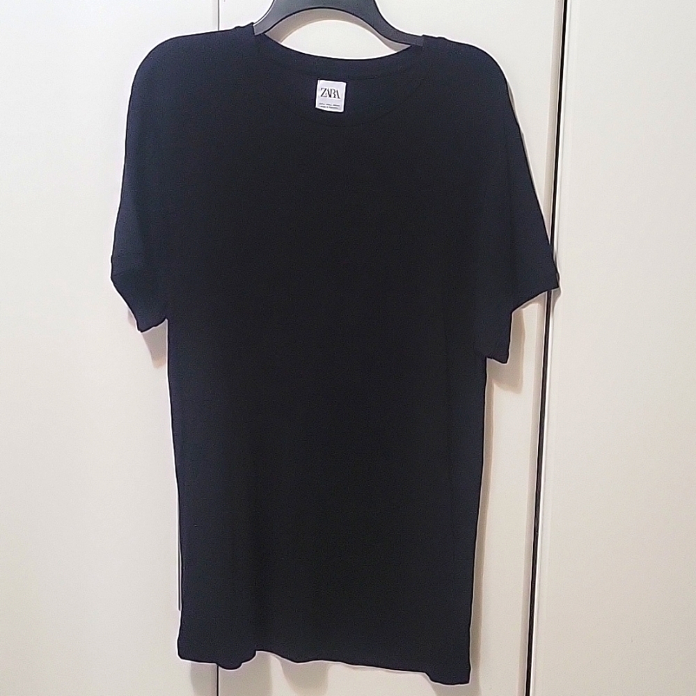 Zara Black long womens shirt size L
